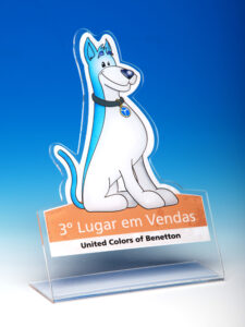 Troféu em acrílico personalizado — modelo 27 | Falcão Brindes